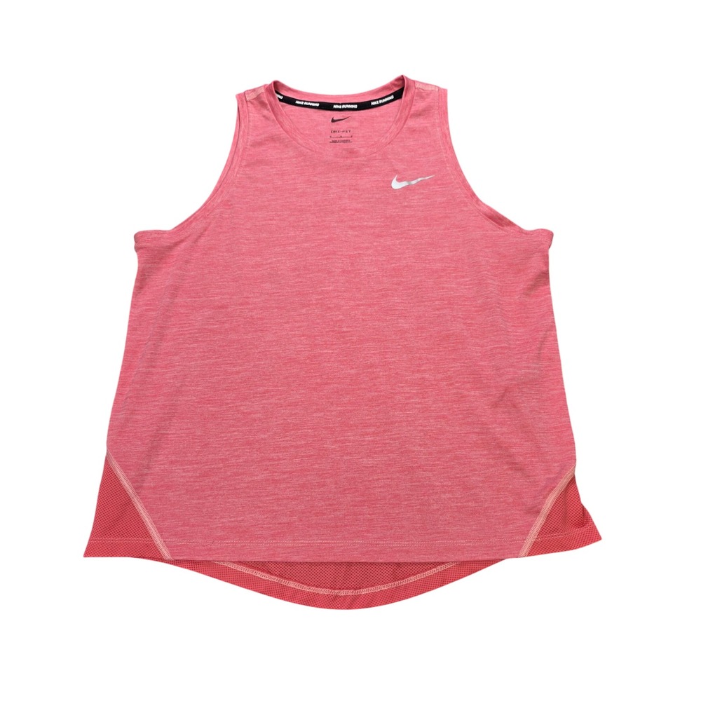 Nike Running Dri-FIT Tank Top Women's Size Medium Pink Heathered Mesh Back